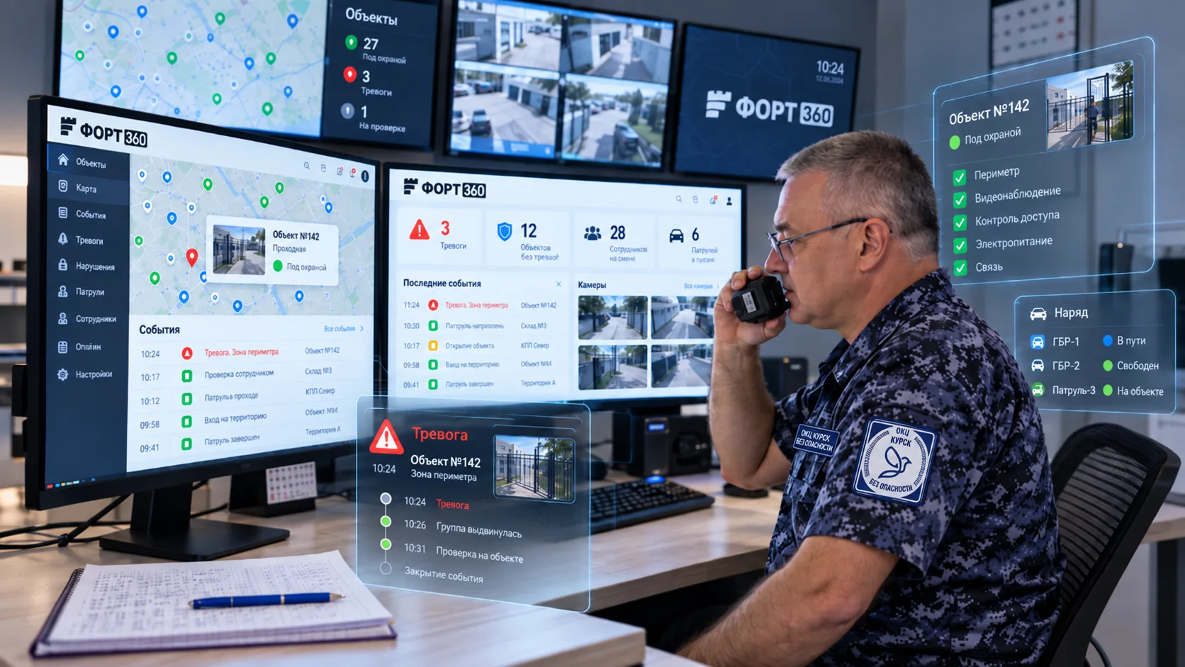 Дежурная часть ОКЦ Курск без опасности и ФОРТ360